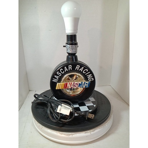VINTAGE 1998 NASCAR Racing Lamp Tire Desk Lamp, and NASCAR Mug. No Lamp Shade - Picture 6 of 16